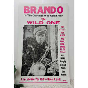 Vintage Poster - Movie - The Wild One - Brando - Mary Murphy - Lee Marvin
